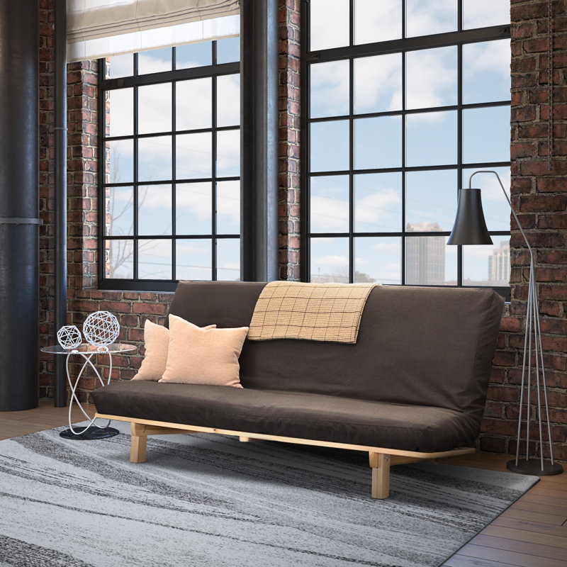 Lounger futon frame red barrel studio discount